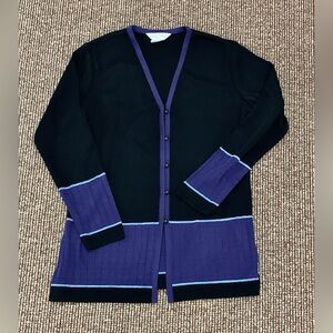 Women’s Small Petite EXCLUSIVELY MISOOK Color Block Button Front Cardigan